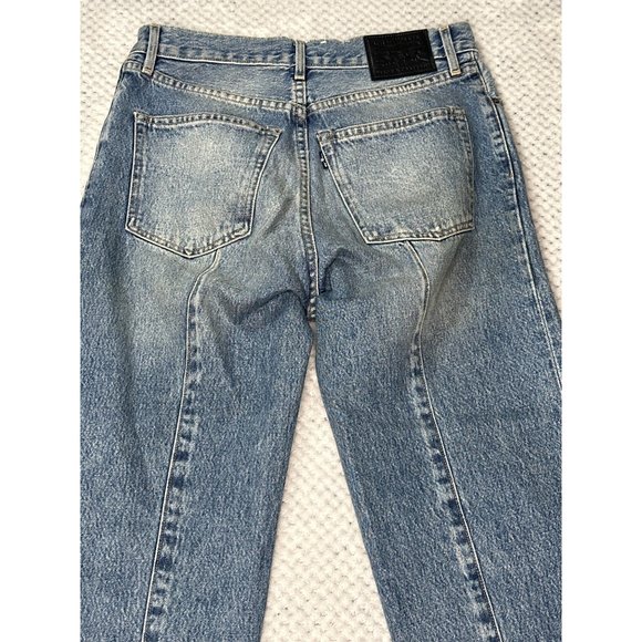 Vintage Levis Jeans Womens 27 High Waist Blue Denim Cropped Jane Button Fly - Picture 3 of 16